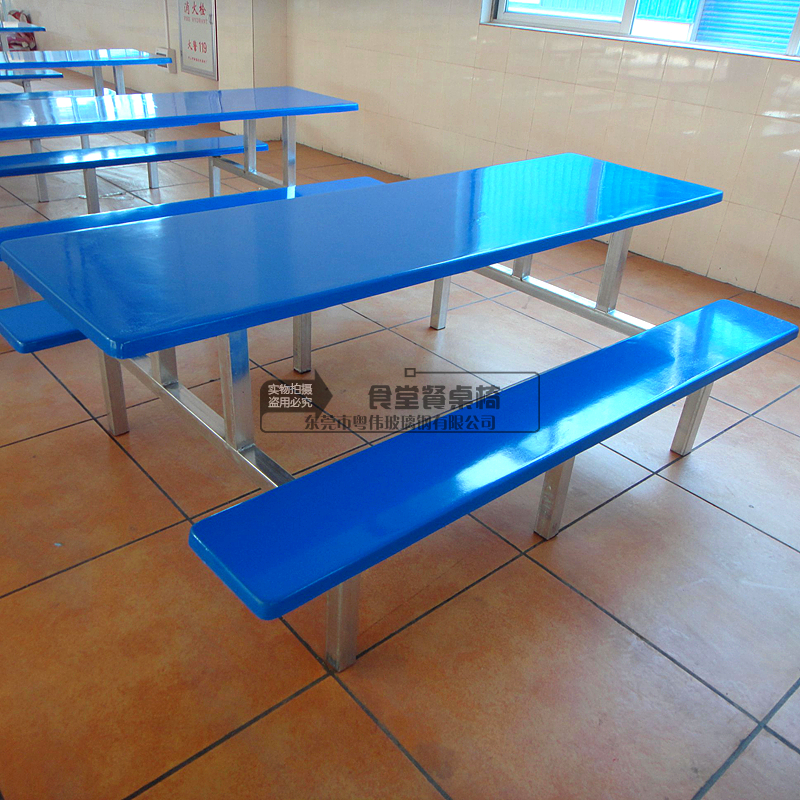 員工食堂餐桌椅學(xué)校食堂餐桌椅連體小吃店餐桌椅食堂餐桌椅組合