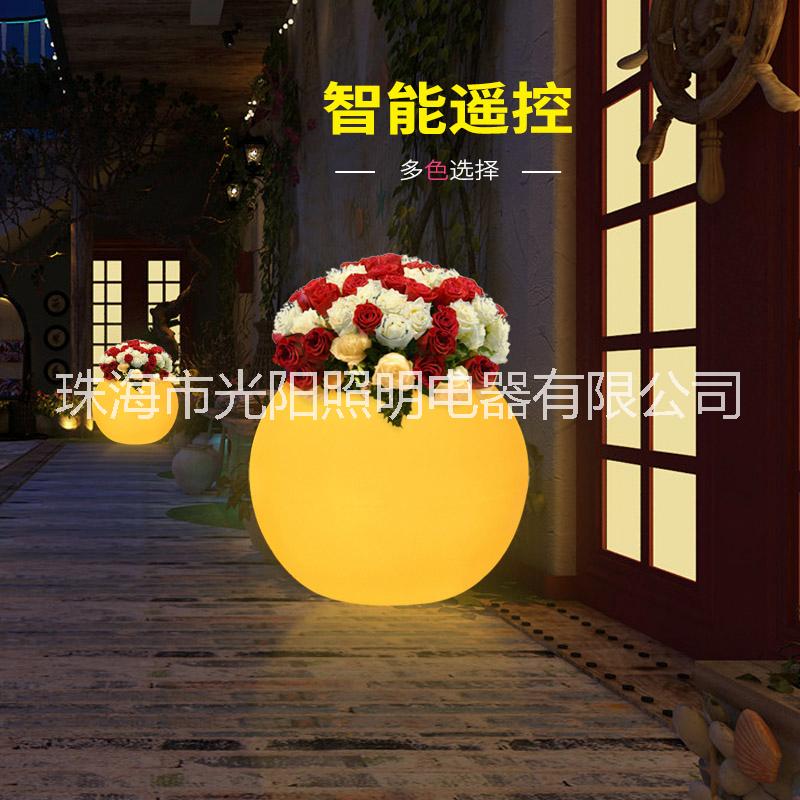 發(fā)光花盆家居臥室裝飾led發(fā)光花盆燈創(chuàng)意塑料植物裝飾花盆燈