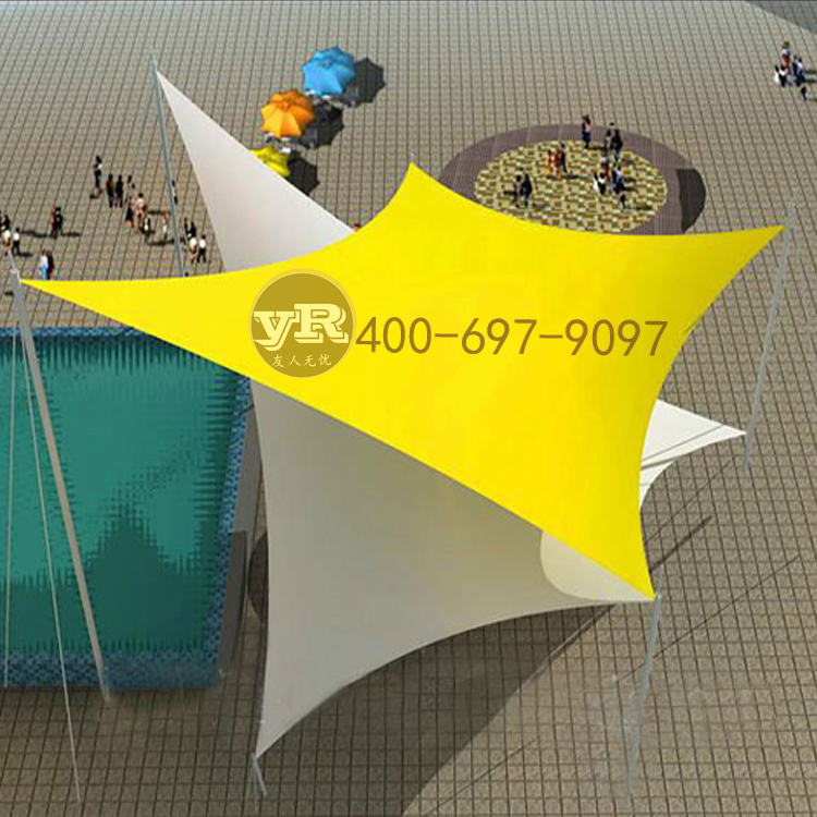 城市膜結(jié)構(gòu)游泳池遮陽(yáng)棚安裝張拉膜游泳池隔熱雨棚