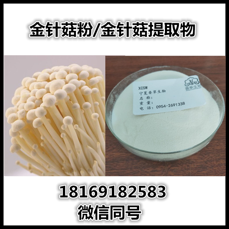金針菇粉 超微精細(xì)粉 金針菇熟粉批發(fā)價(jià) 金針菇提取物廠家 金針菇多糖粉 速溶型