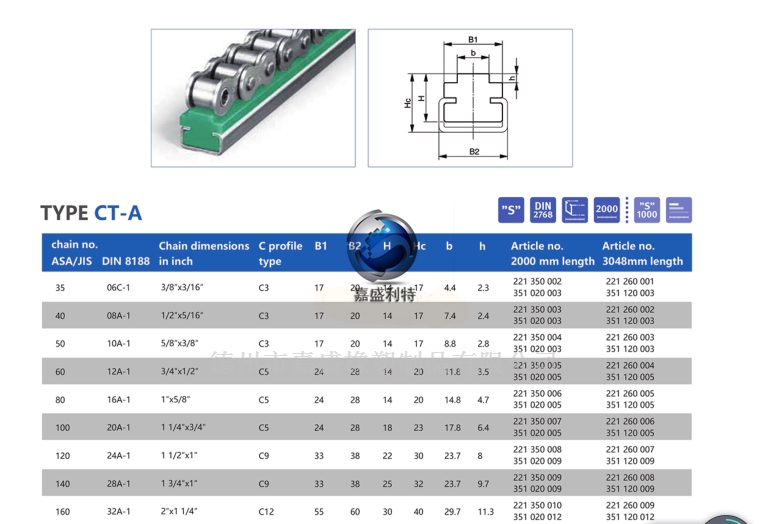 CT型單排鏈條導(dǎo)軌 5分鏈高分子傳動滑軌 UPE平行墊軌廠家熱銷