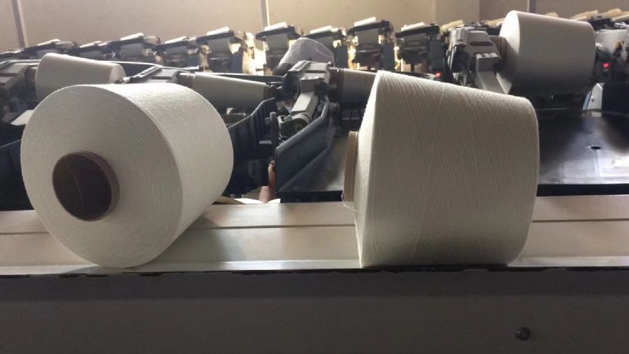 滌綸紗 滌綸紗16支氣流紡仿大化純滌紗