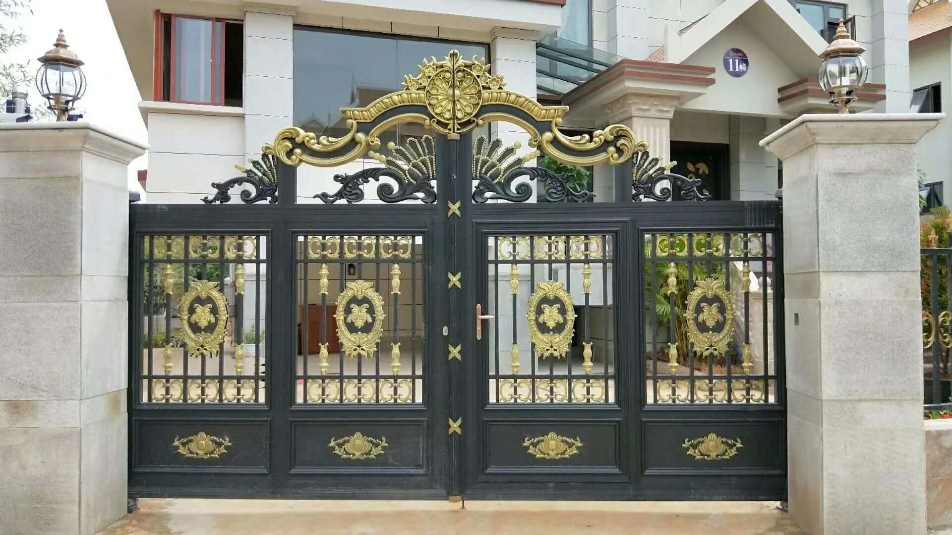 別墅庭院鋁藝大門 入戶花園大門 鋁藝庭院大門