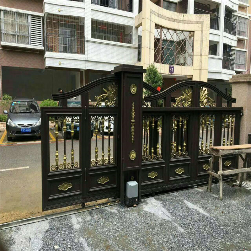 鋁藝門 豪華別墅大門 鋁合金庭院大門 歐式風(fēng)格鋁藝門 花園入戶大門 私家庭院大門