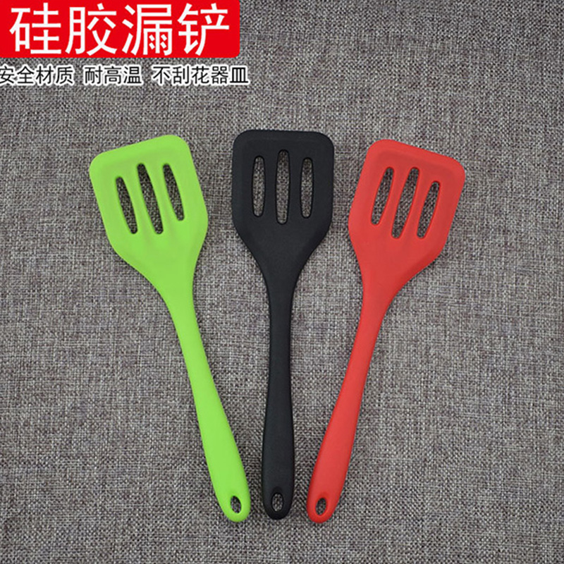 硅膠食物鏟 廚房工具 不銹鋼硅膠鏟 燒烤夾 9寸12寸智能食品鏟