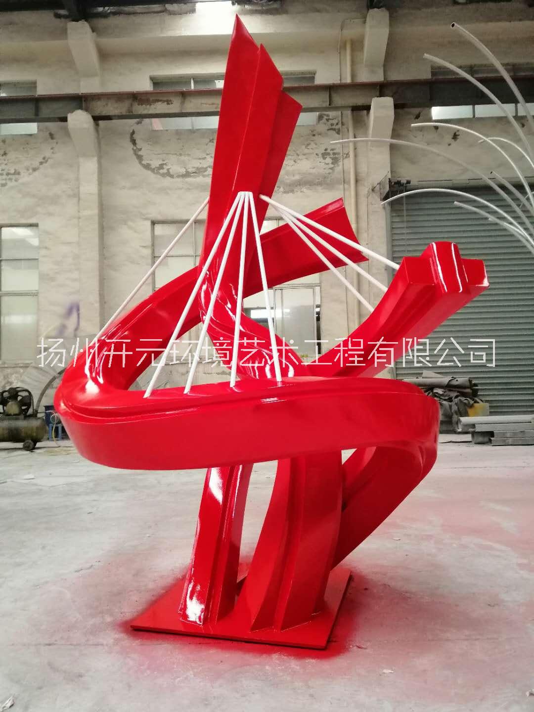 供應(yīng)湖北武漢2.8米紅色不銹鋼雕塑 雕塑廠家