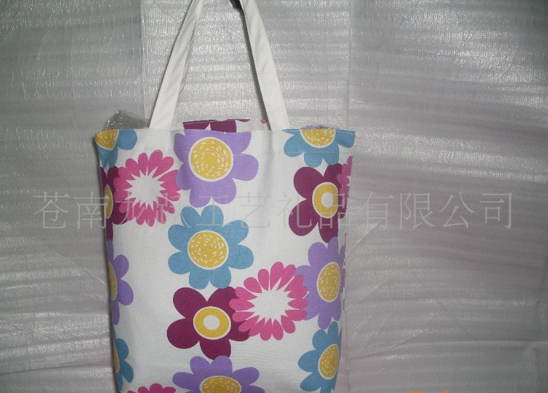 廠家定制新款帆布袋手提 創(chuàng)意時尚印花廣告大容量購物袋 可印LO