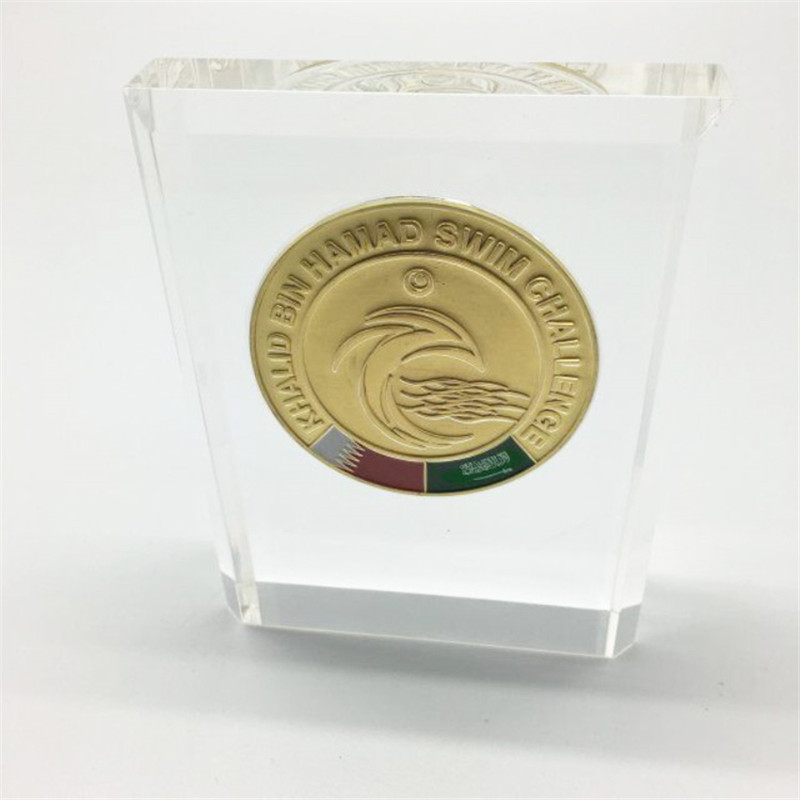 透明樹脂內(nèi)埋金屬片，水晶膠內(nèi)嵌金屬幣，徽章 樹脂工藝品