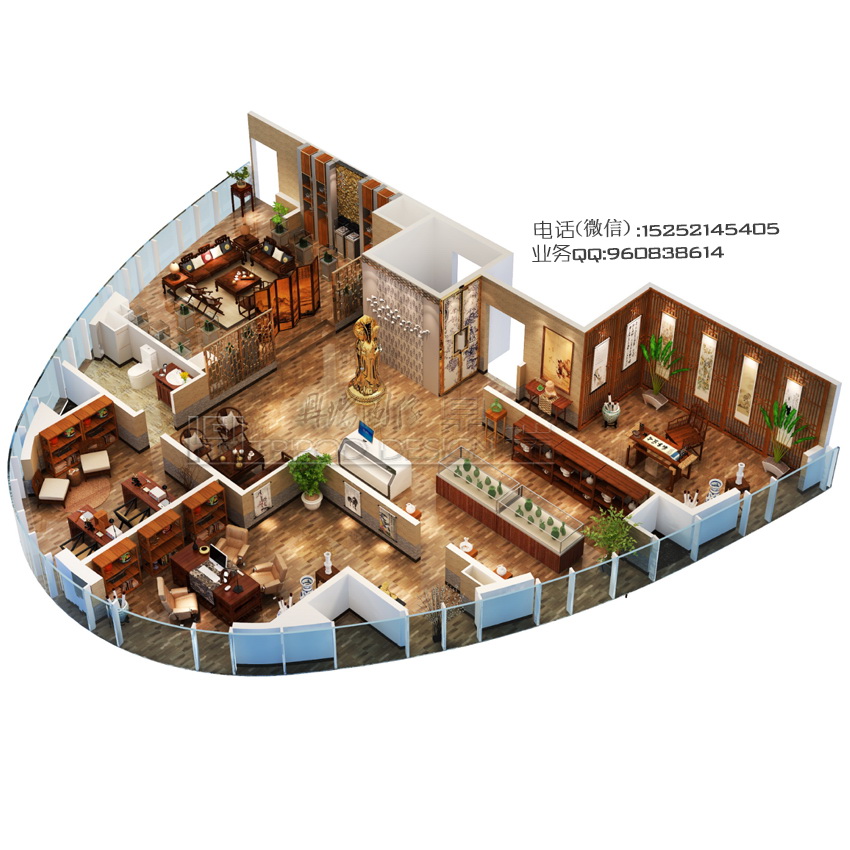 供應(yīng)高端定制三維家配圖戶型圖3