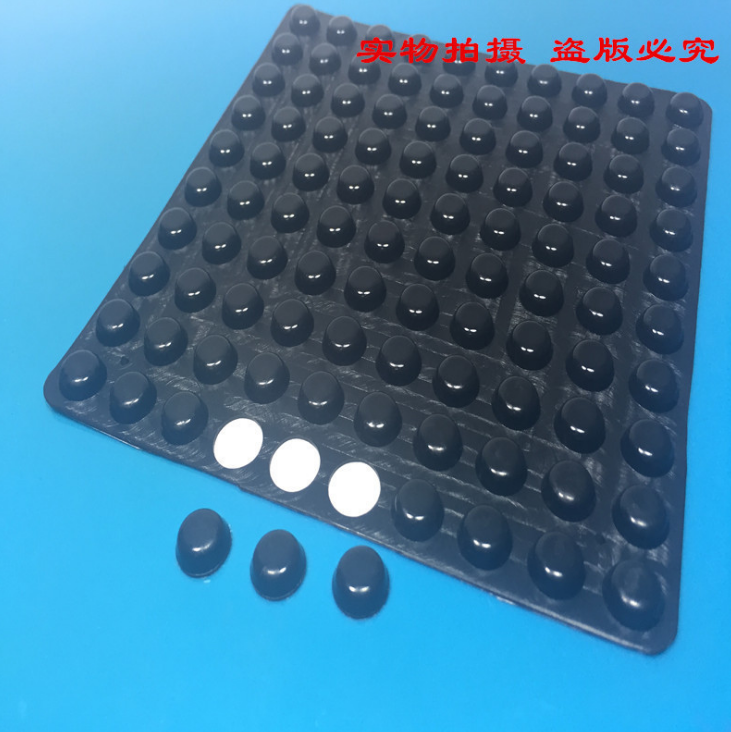 現(xiàn)貨供應(yīng) 圓柱形硅膠墊 自粘防震防滑膠墊  半圓形膠墊