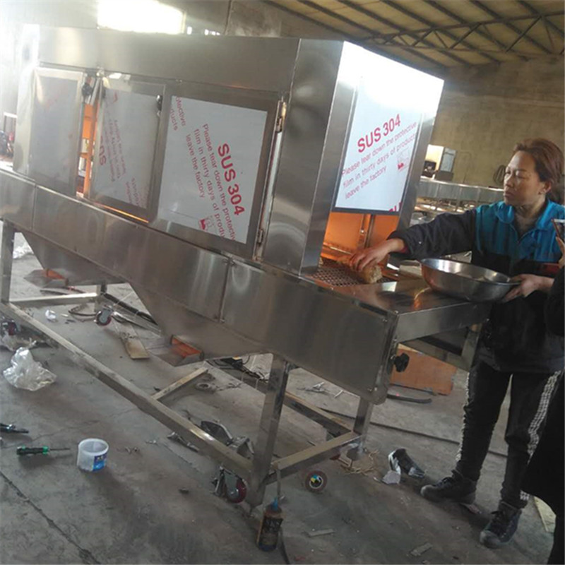全自動五花肉燒毛機連續(xù)出料效率高 價格實惠