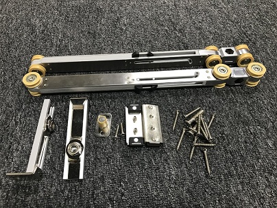 雙向緩沖防夾手實木上吊輪靜音吊滑廚房移門滑輪 廚房移門滑軌