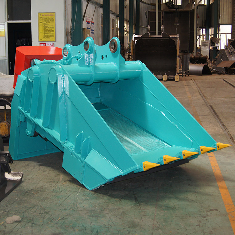 20噸挖機(jī)振動篩分斗 帶土碴土篩分振動水平篩 建筑殘土振動篩分設(shè)備
