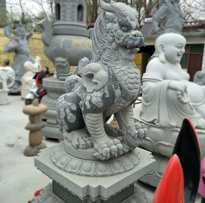 廠家供應(yīng)現(xiàn)貨花崗巖石雕麒麟辟邪鎮(zhèn)宅 門口動(dòng)物雕刻擺件 可定做