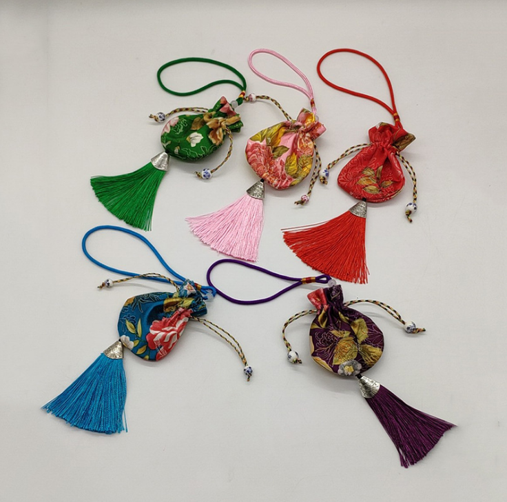 端午節(jié)中國風(fēng)禮品汽車掛件錦囊荷包袋香包空袋隨身佩戴香囊掛件