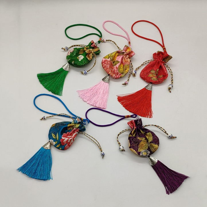 端午節(jié)中國風(fēng)禮品汽車掛件錦囊荷包袋香包空袋隨身佩戴香囊掛件