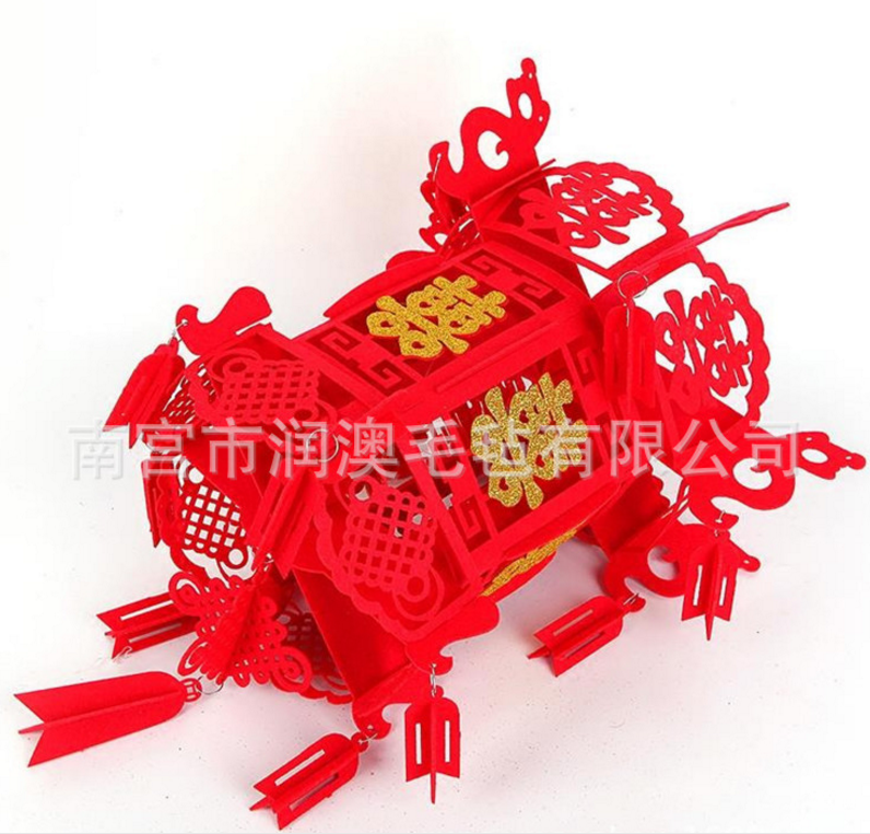 燈籠2019新款加厚無紡布燈籠春節(jié)新年掛飾批發(fā)毛氈裝飾品可訂做
