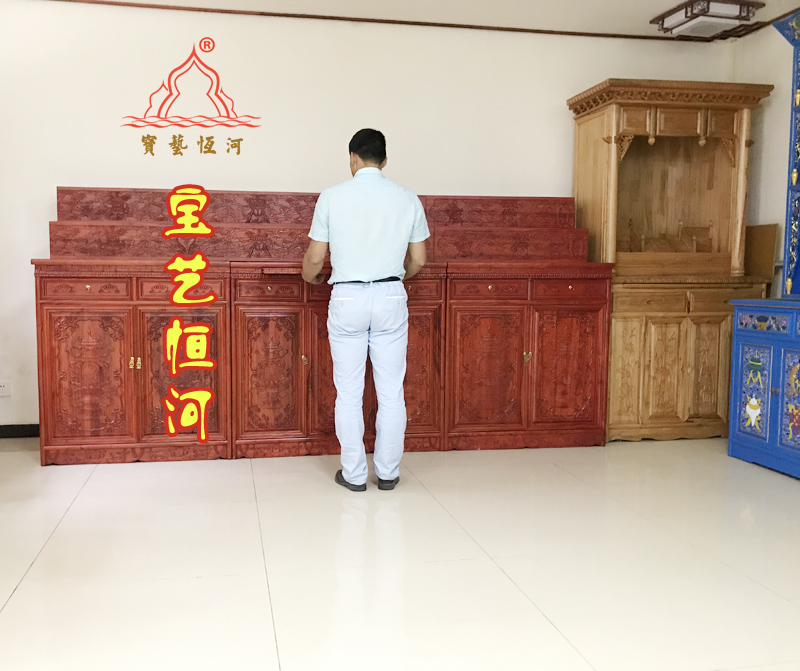 152藏式佛龕三層佛龕八吉祥佛柜佛堂