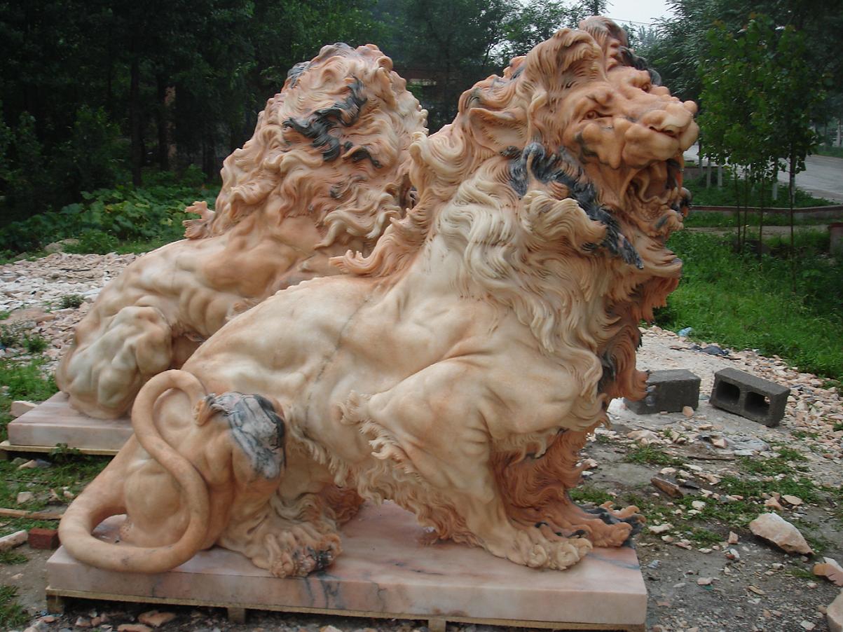 漢漢白玉獅子 青石獅子迎賓獅子 廠家定制