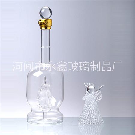 訂制手工藝玻璃酒瓶|玻璃手工藝酒瓶廠家