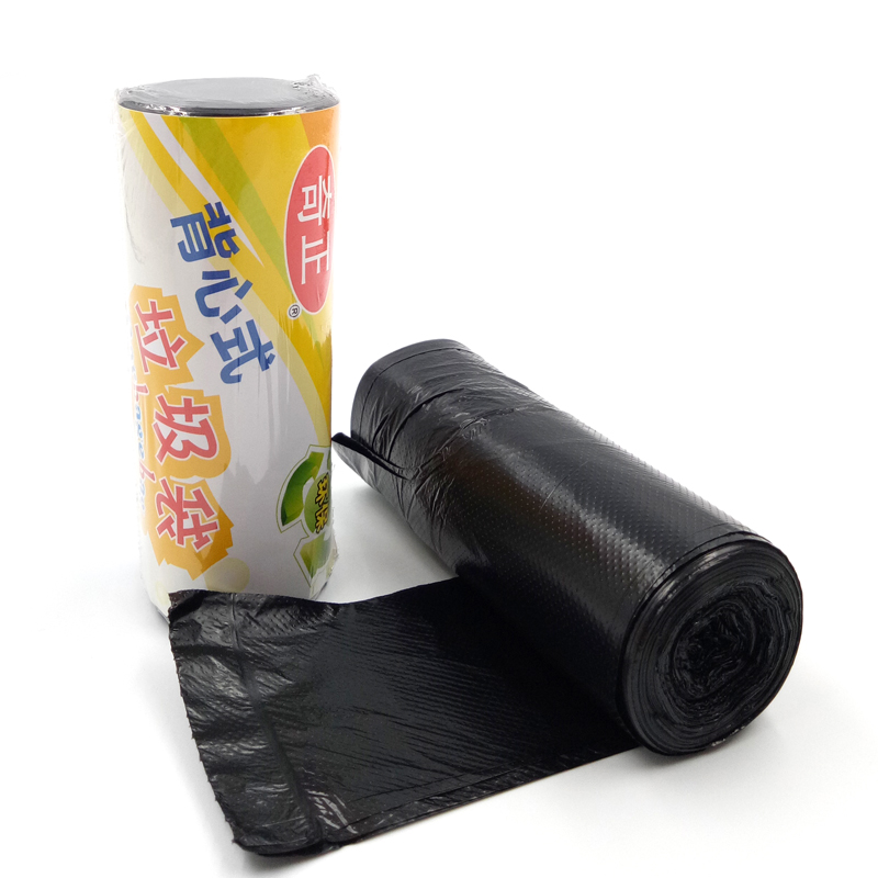 奇正 HL-046 背心式垃圾袋 30只 45*60cm 黑色 帶提手垃圾袋