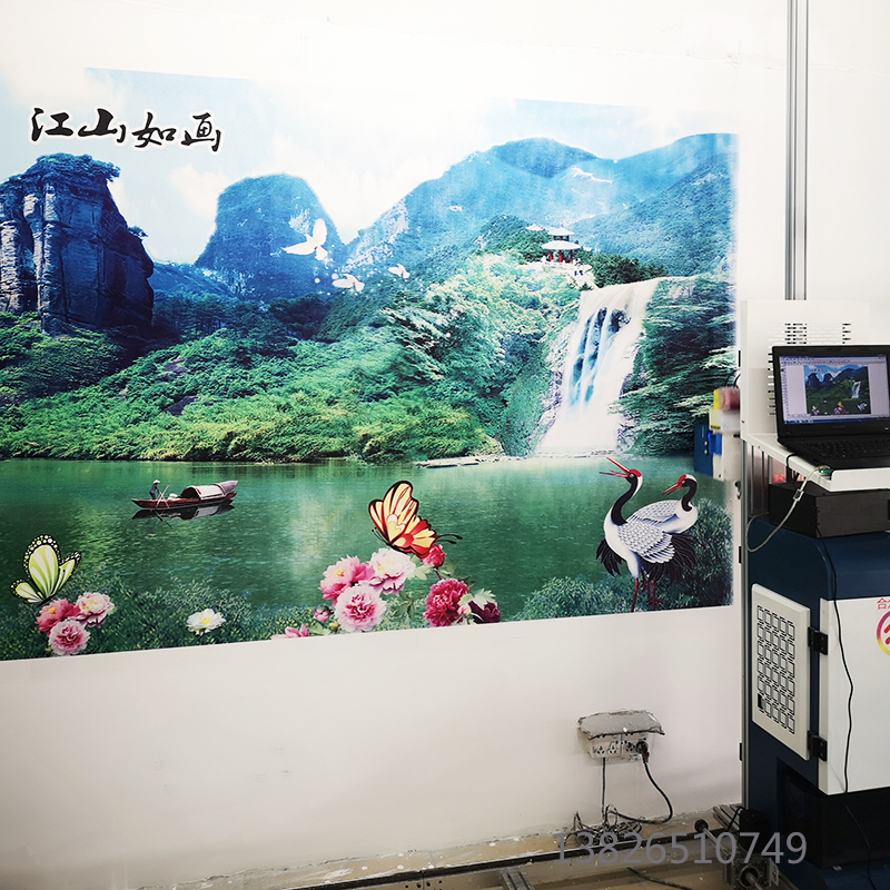 3d壁畫(huà)廣告制作設(shè)備3d墻面墻體噴繪機(jī)