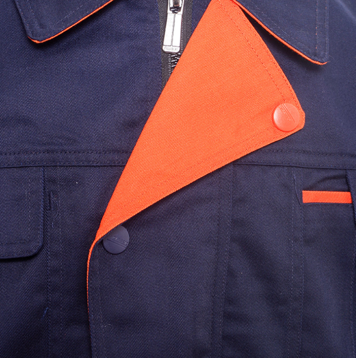 工廠大量批發(fā)定制工作服男裝工裝上衣長袖工作工廠車間制服深藍(lán)色