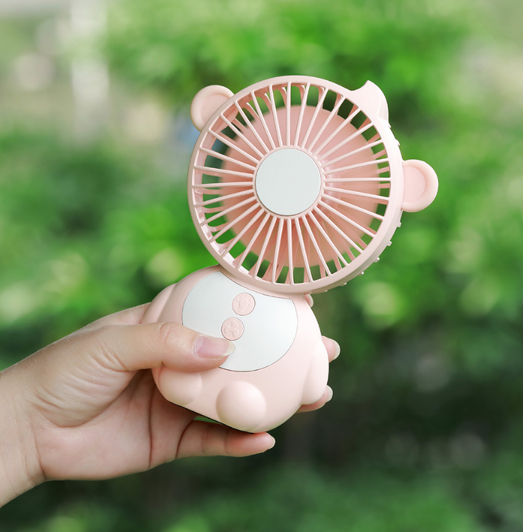 新款猴精靈臺燈移動電源桌面風扇 學生宿舍臺燈usb充電迷你風扇