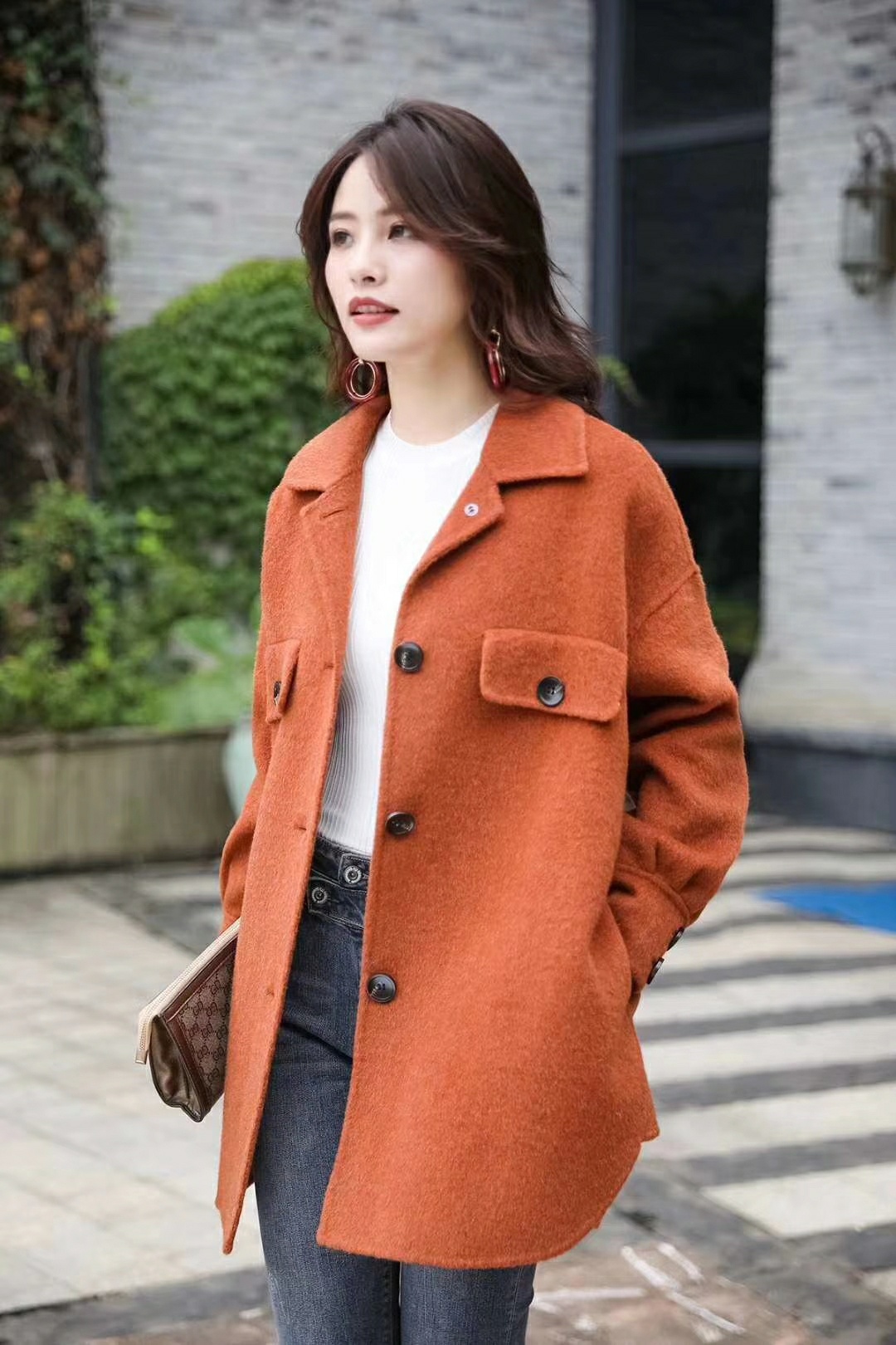 上一閣女裝 雙面呢顆粒大衣 秋冬款 批發(fā) 風(fēng)衣外套，雙面呢顆粒大衣、 風(fēng)衣外套，雙面呢大衣，女裝