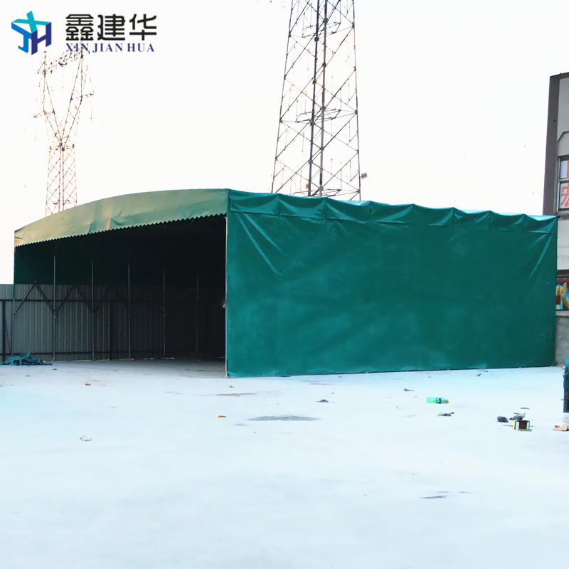 青島倉儲(chǔ)防火推拉棚定制廠家_室外防雨遮陽電動(dòng)伸縮雨棚使用效果怎么樣