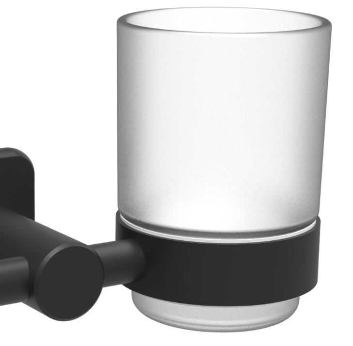 *廠家*浴室*漱口杯，不銹鋼黑色牙刷杯，衛(wèi)浴掛件可混批