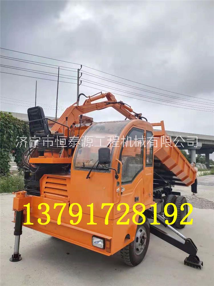 農(nóng)用運(yùn)輸車帶抓木機(jī)抓頭 四驅(qū)四不像隨車挖 帶抓頭帶破碎錘 四不像隨車抓