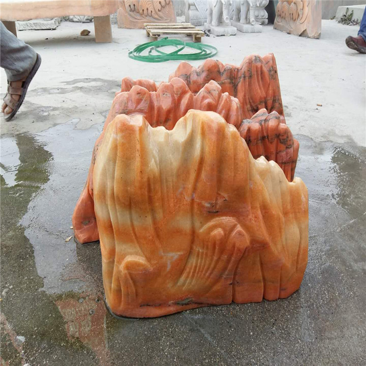 晚霞紅景觀石假山石頭 風景石哪里好