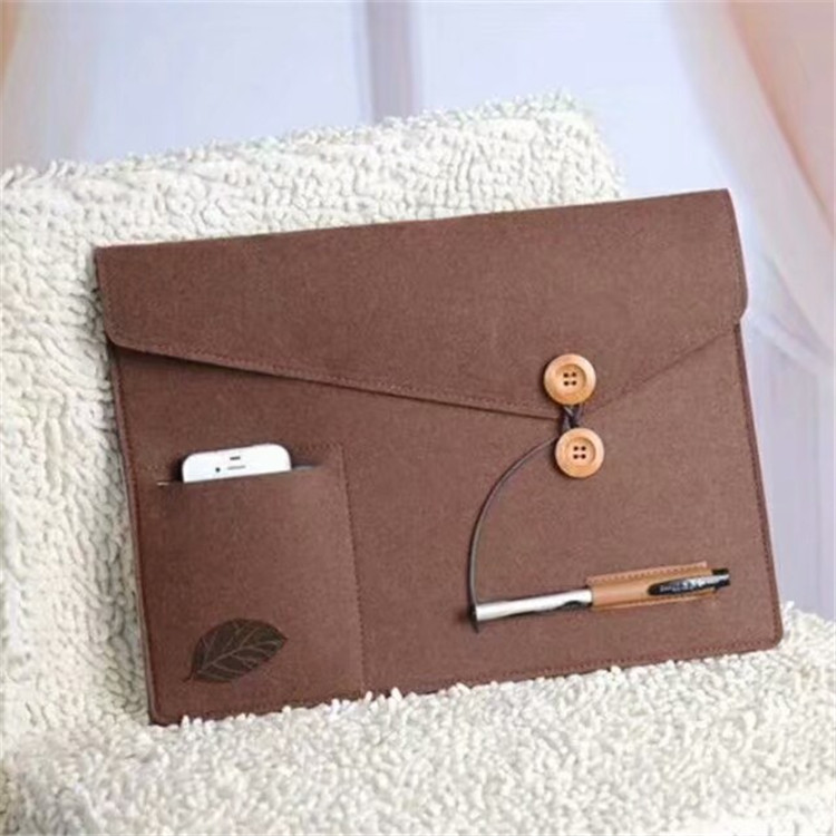 A4毛氈文件包 毛氈*包文件袋定制Logo 商務時尚手提包廠家批發(fā)