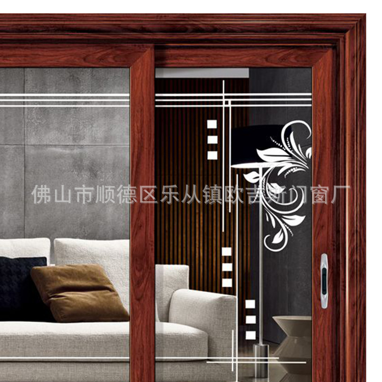 佛山廠家120型兩軌豪華推拉門客廳廚房推拉門鋁合金推拉門定制