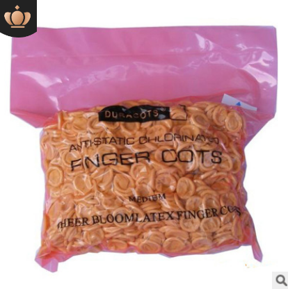 米黃手指套 一次性防靜電乳膠手指套無粉塵防滑耐磨工業(yè)橡膠米黃手指套美甲