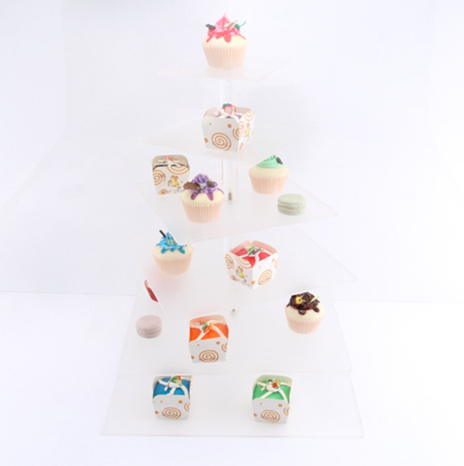 透明展示架 亞克力6層展示架 立柱方形蛋糕架 婚禮點(diǎn)心甜品展示架 蛋糕分層展示架 亞克力展示架 亞克力展示架報價