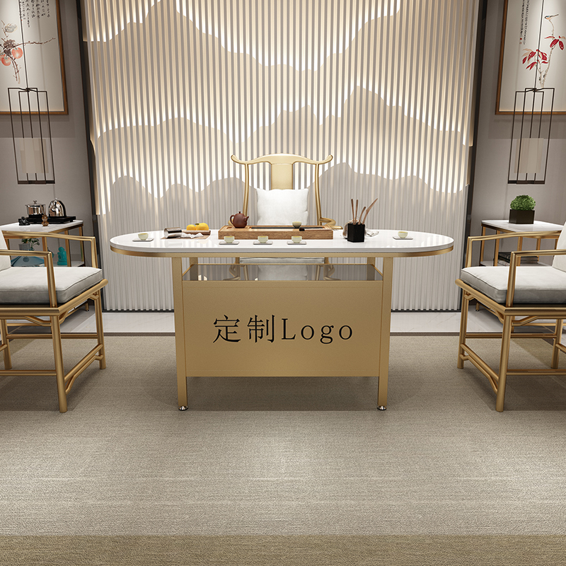 大理石茶桌椅組合簡約現(xiàn)代茶藝桌