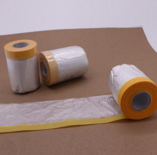 遮蔽膜膠帶 噴漆保護膜油漆硅藻泥美紋紙遮蔽膜汽車美容，紙裝修墻面遮擋膜