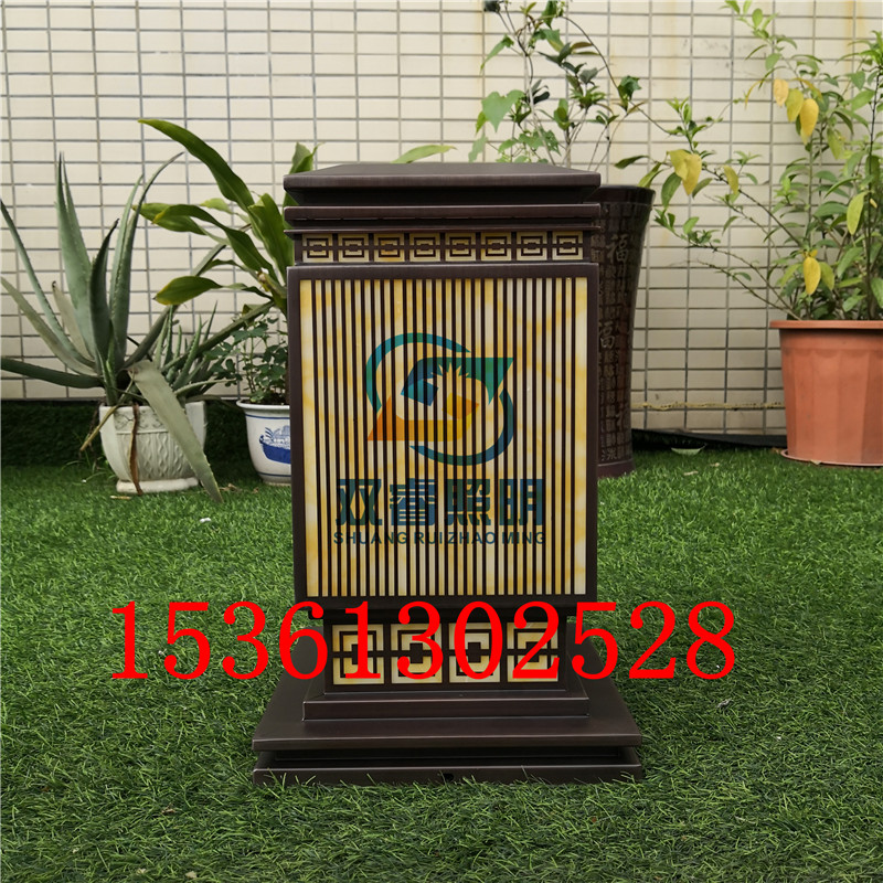 巧克力色復(fù)古風(fēng)柱頭燈戶外防水落地?zé)舴略剖⒅鶡魟e墅門柱燈定制