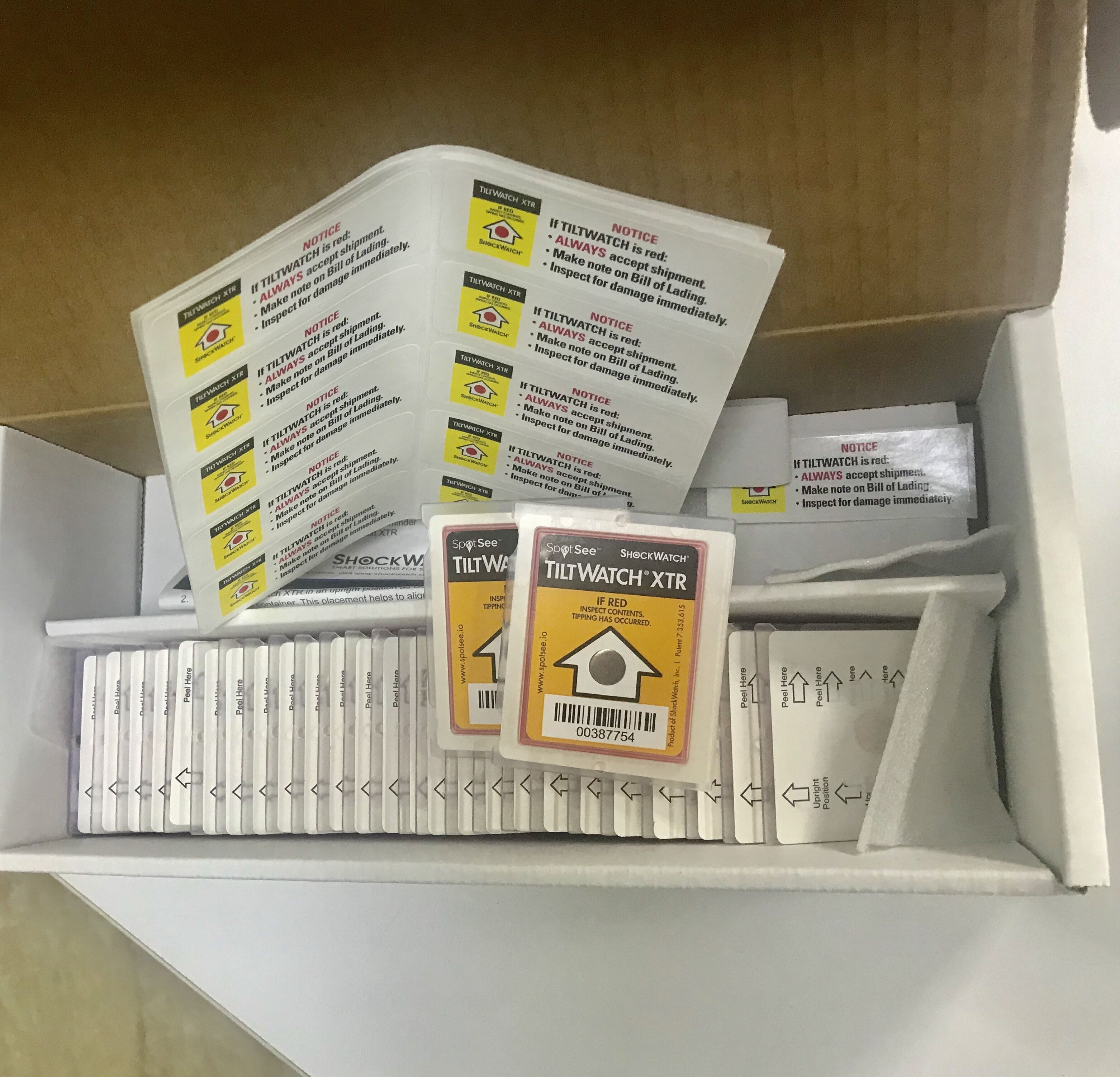 供應(yīng)Tiltwatch XTR防傾斜標(biāo)簽，進(jìn)口傾倒顯示標(biāo)簽