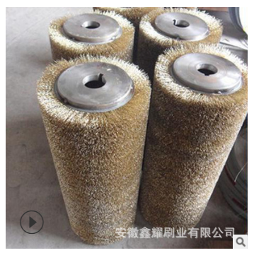 定制鋼絲刷輥-銹鋼絲纏繞輥刷價格-除銹用不銹鋼絲刷價格