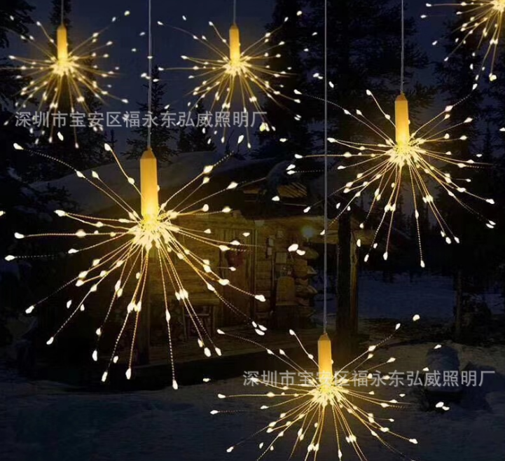 跨境led*燈太陽能燈串圣誕節(jié)*燈*造型銅線燈戶外裝飾燈