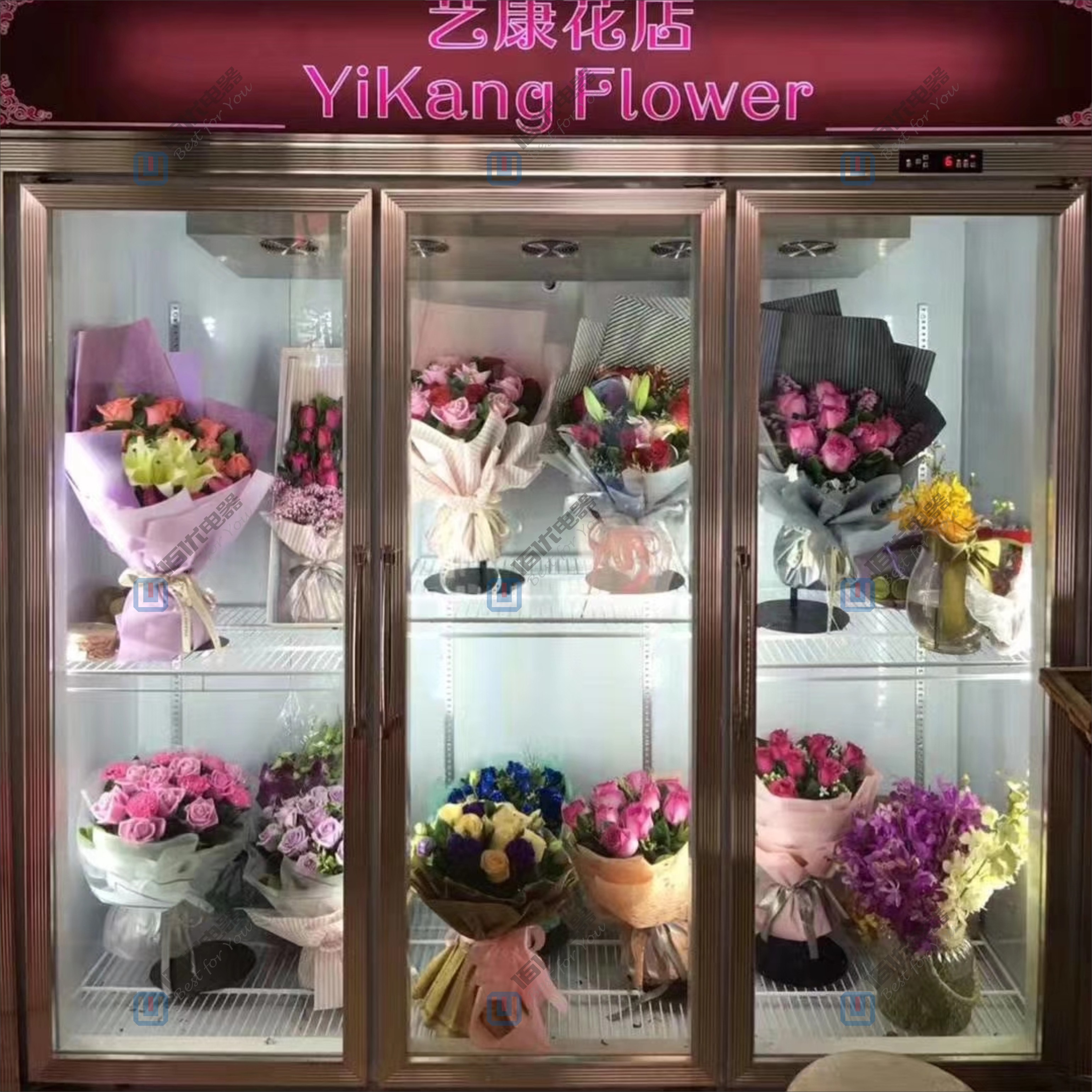 鮮花保鮮柜,商用風冷冷藏冰柜，立式保鮮展示柜 鮮花柜