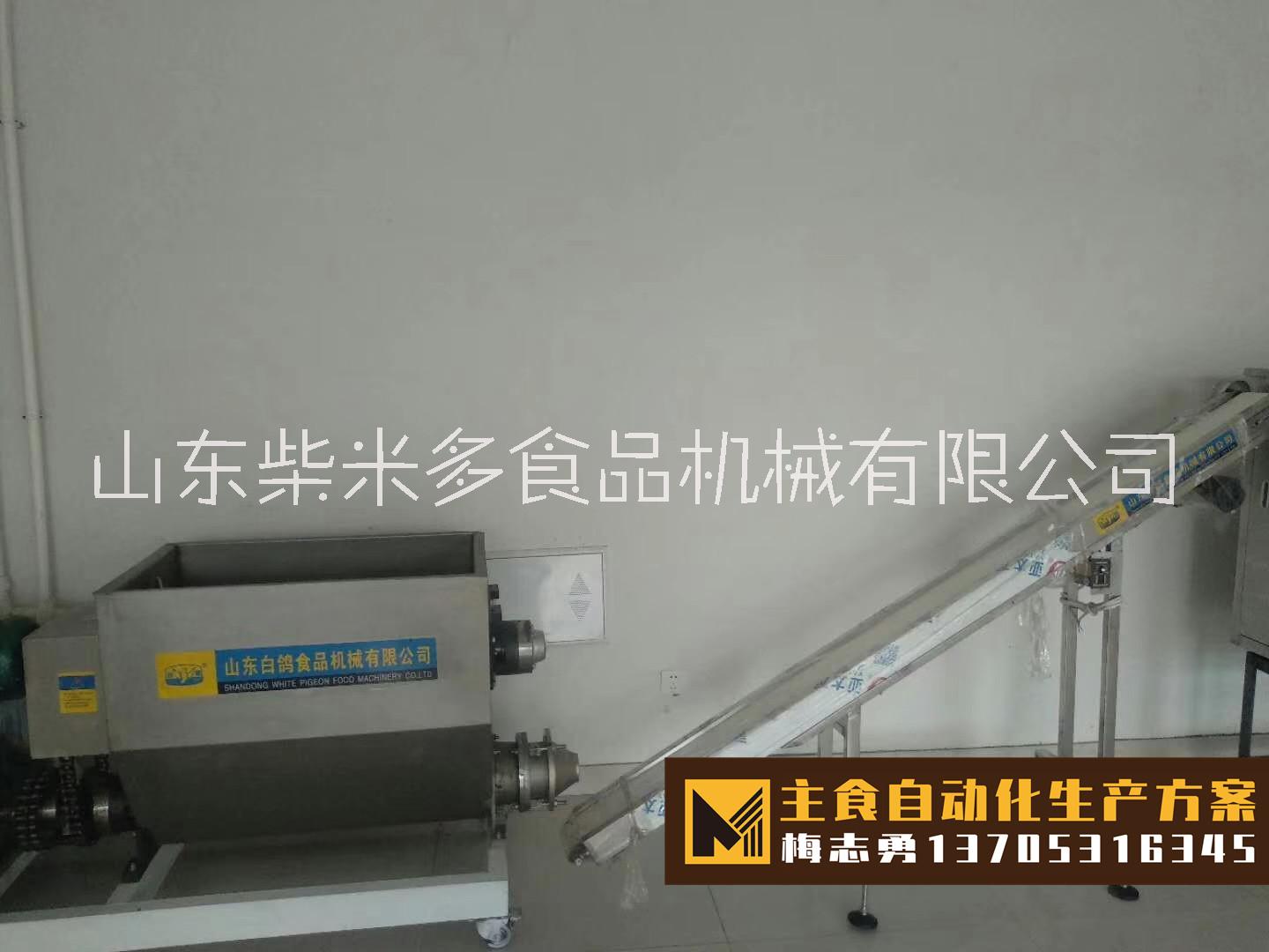 白鴿50/100型和面成型一體機絞龍式和面機輸面機續(xù)面機