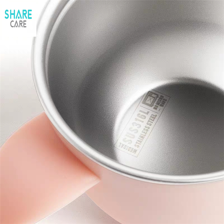 Sharecare寶寶316L不銹鋼幼兒園家用杯子兒童防摔牛奶杯雙層隔熱杯 寶寶3不銹鋼幼兒園家用奶杯