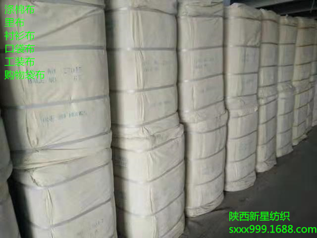 滌棉白胚布 白布批發(fā)T/C,90/10，45*45，88*64*63 廠家直銷   陜西滌棉白胚布