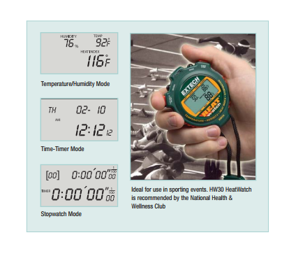 美國EXTECH HW30溫濕度秒表