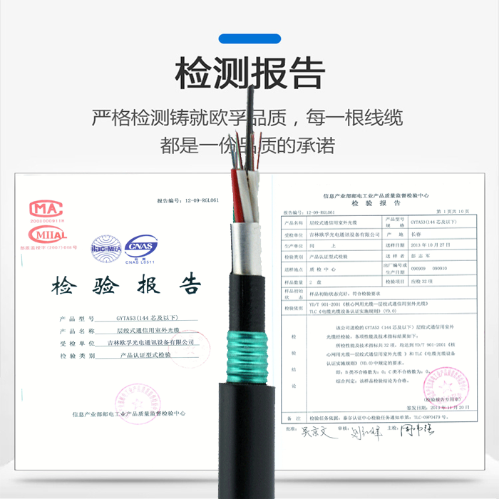 地埋GYTA53光纜48芯單模 光纜生產(chǎn)廠家定制重鎧裝光纜GYTA53-48B1.3