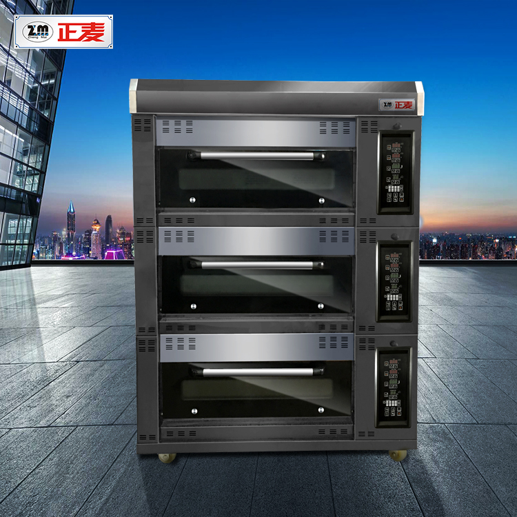廣州正麥燃?xì)饪鞠浯笮秃姹荷逃萌龑恿P電烤箱 3層6盤烤箱商用